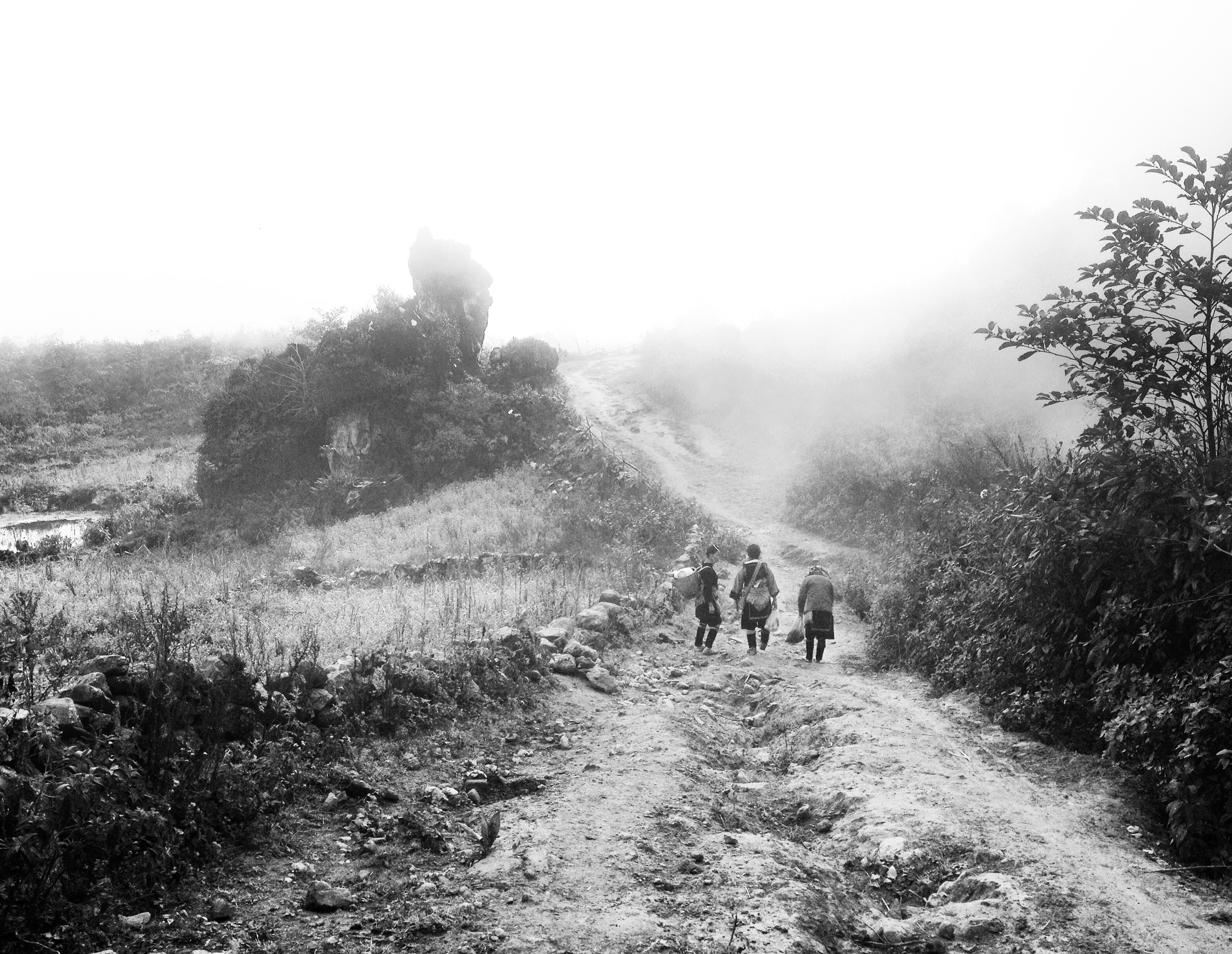 Guides Hmong dans les montagnes de Sapa, Vietnam