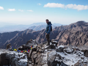 Le djebel Toubkal, Atlas