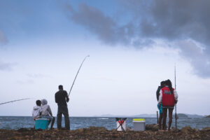 Photographie de pêcheurs lors d'un séjours en Martinique © Estelle Hertault