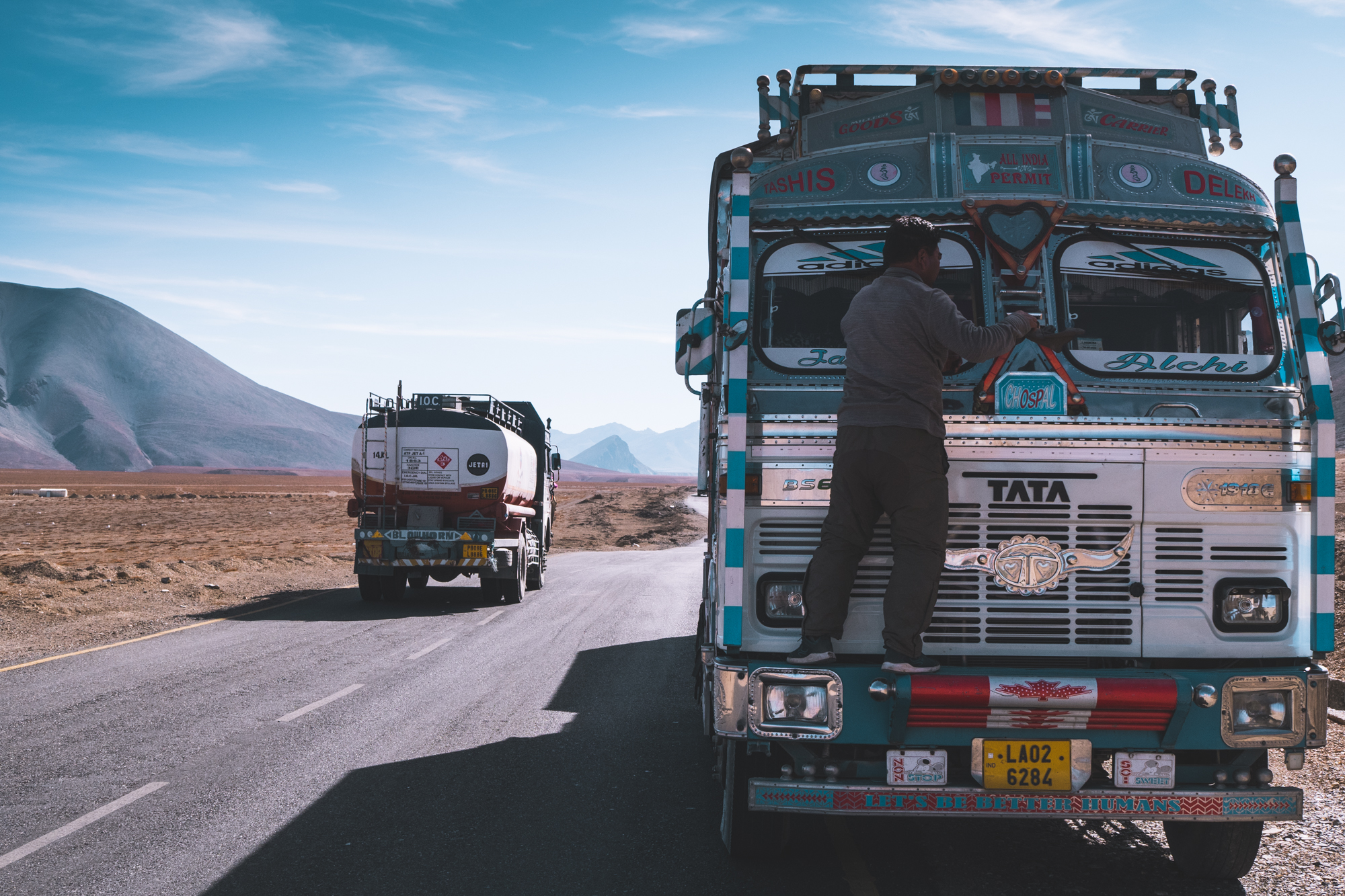 Ladakh, Keylong-Leh road