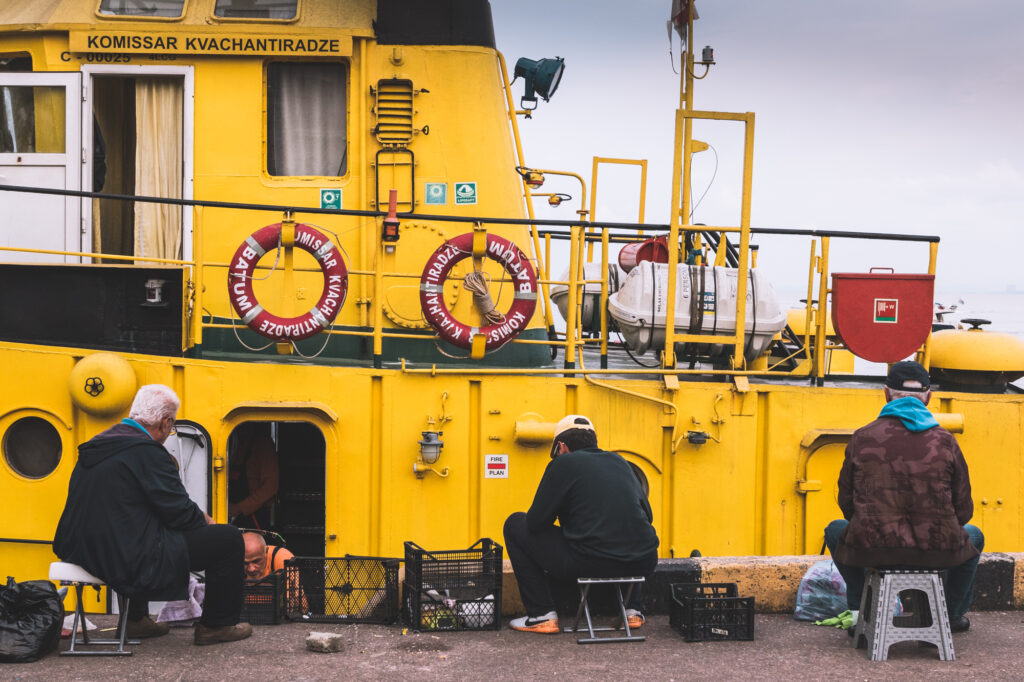 Pecheurs à Batumi