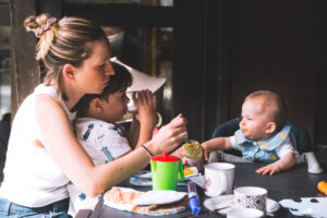 Repas en famille en photo